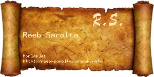 Reeb Sarolta névjegykártya